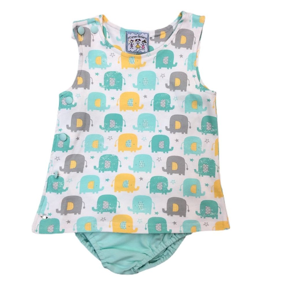 Baby Elephant Diaper Set